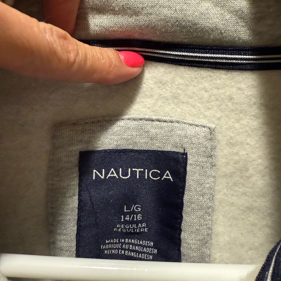 Nautica Gray Quarter Zip Sweatshirt - Picture 2 of 5